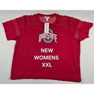 NEW WOMEN'S XXL OHIO STATE BUCKEYES RELAXED AVERY POWER MESH FASHION JERSEY NCAA